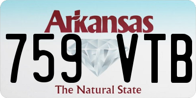 AR license plate 759VTB