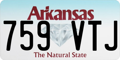 AR license plate 759VTJ