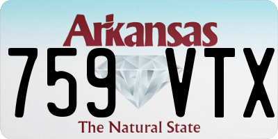 AR license plate 759VTX