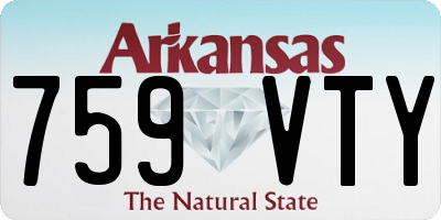 AR license plate 759VTY