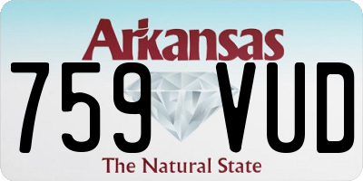 AR license plate 759VUD