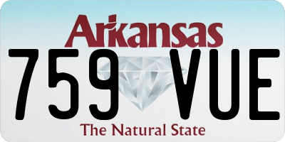 AR license plate 759VUE