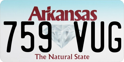 AR license plate 759VUG