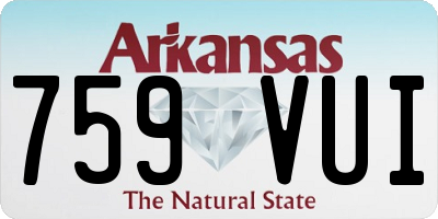 AR license plate 759VUI