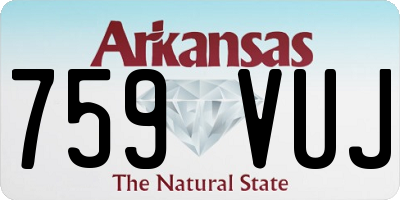 AR license plate 759VUJ