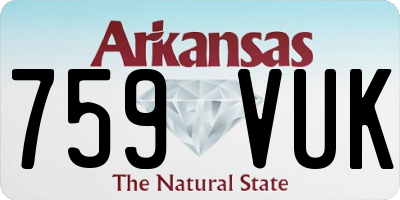 AR license plate 759VUK