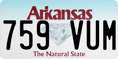 AR license plate 759VUM