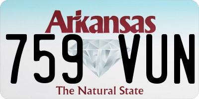AR license plate 759VUN