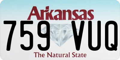 AR license plate 759VUQ