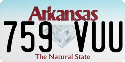 AR license plate 759VUU
