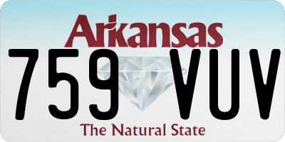 AR license plate 759VUV