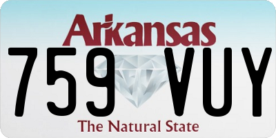 AR license plate 759VUY