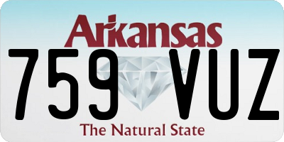 AR license plate 759VUZ
