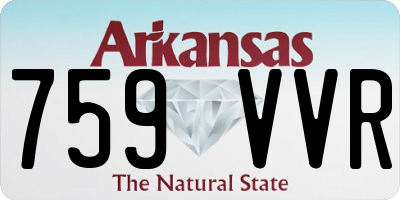 AR license plate 759VVR