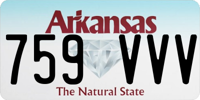 AR license plate 759VVV