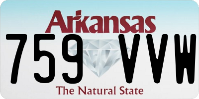 AR license plate 759VVW
