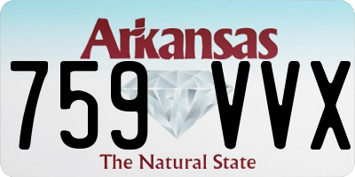 AR license plate 759VVX