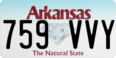 AR license plate 759VVY