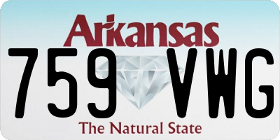 AR license plate 759VWG