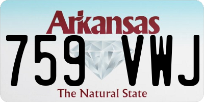 AR license plate 759VWJ