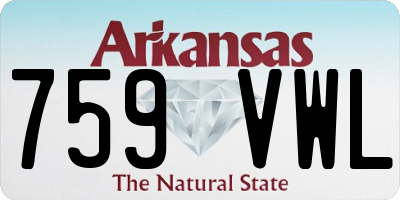 AR license plate 759VWL