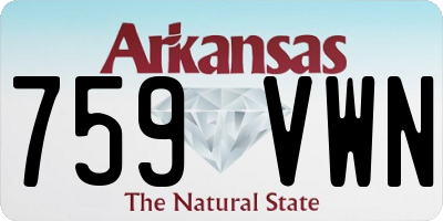 AR license plate 759VWN