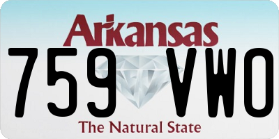 AR license plate 759VWO