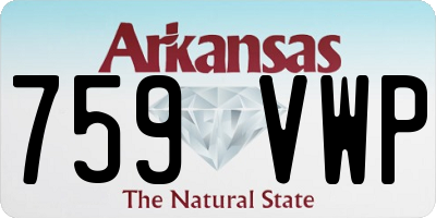 AR license plate 759VWP