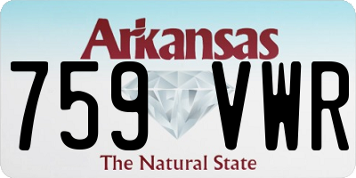 AR license plate 759VWR