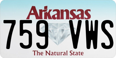 AR license plate 759VWS