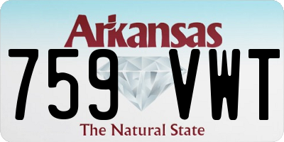 AR license plate 759VWT