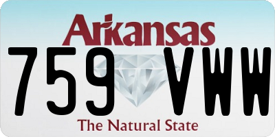 AR license plate 759VWW