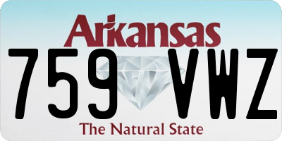 AR license plate 759VWZ