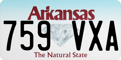 AR license plate 759VXA
