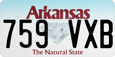 AR license plate 759VXB