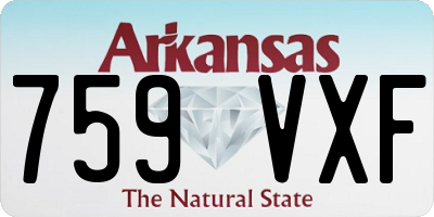 AR license plate 759VXF