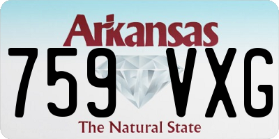 AR license plate 759VXG