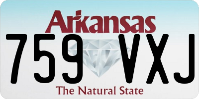 AR license plate 759VXJ