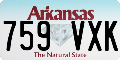 AR license plate 759VXK