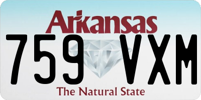AR license plate 759VXM