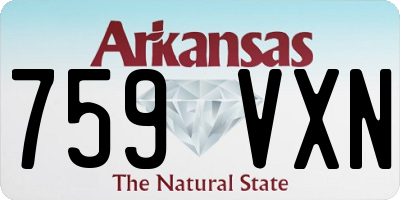 AR license plate 759VXN