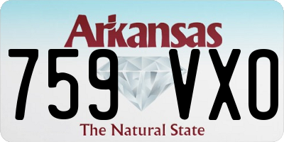 AR license plate 759VXO