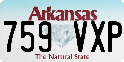 AR license plate 759VXP