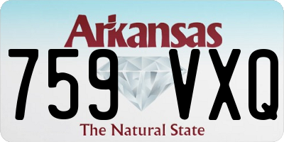 AR license plate 759VXQ