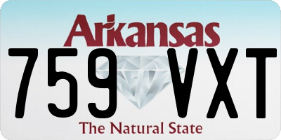 AR license plate 759VXT