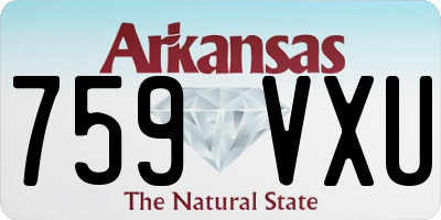 AR license plate 759VXU