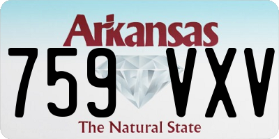 AR license plate 759VXV