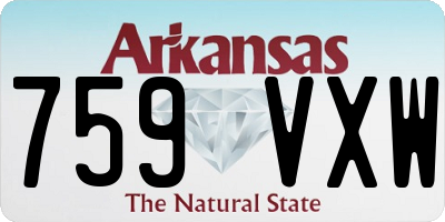 AR license plate 759VXW
