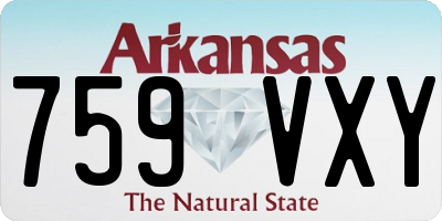 AR license plate 759VXY