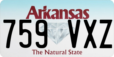AR license plate 759VXZ